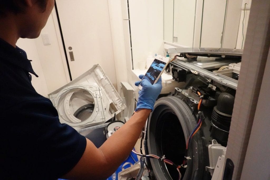 洗濯機パナソニック 写真を取りながら分解